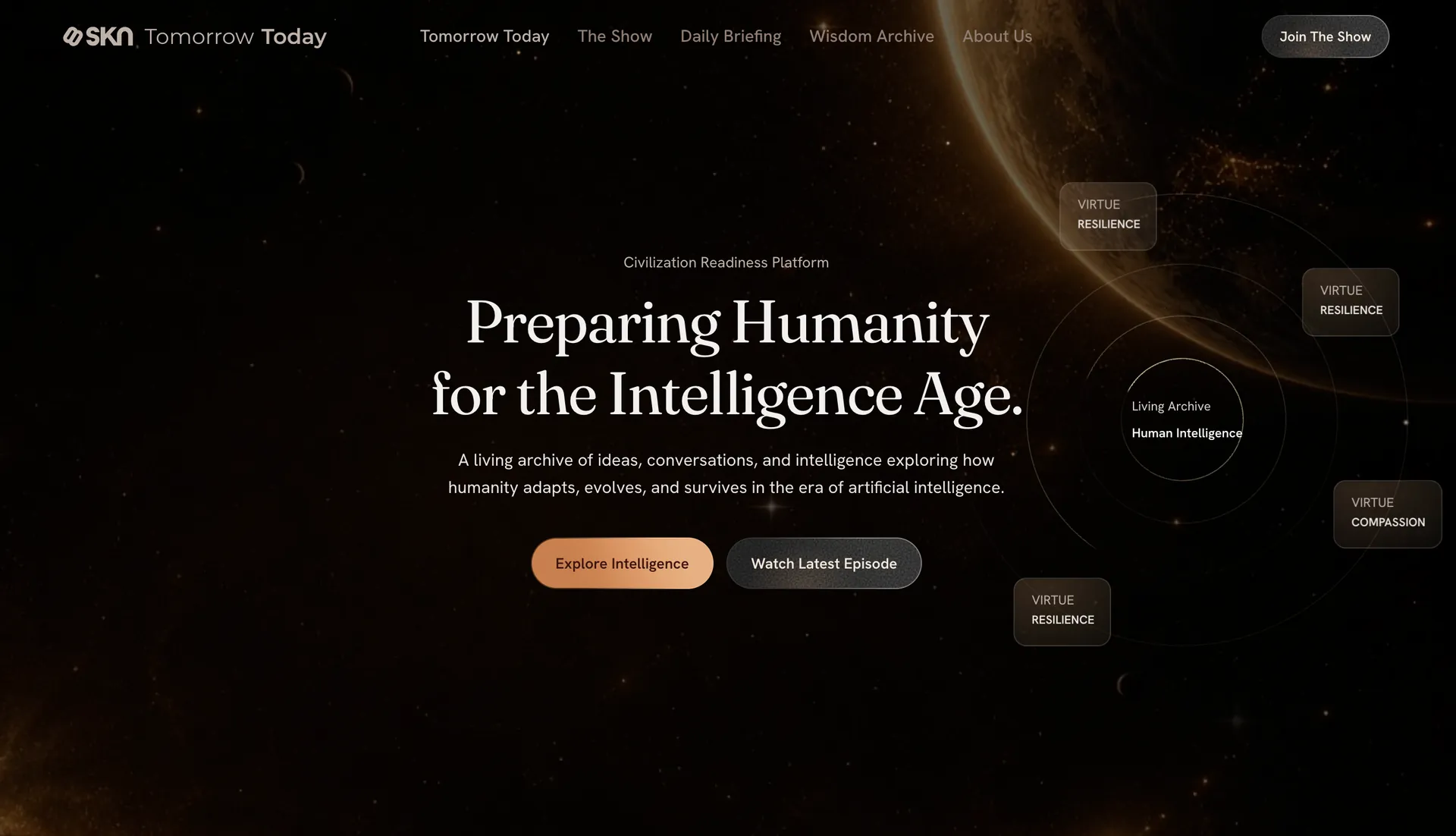 Tomorrow, Today Show — Website